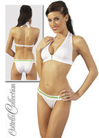 Set bikini alb cu verde S