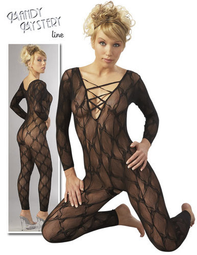 Catsuit negru transparent L/XL
