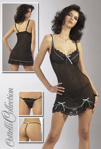 Neglije transparent negru 80B/M