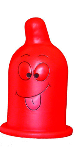 Lampa prezervativ rosie