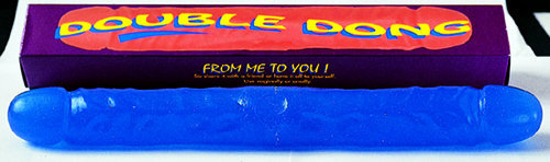 dildo Dublu albastru 32cm