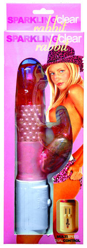 Sparkling Rabbit Perlenvibr. pink 25cm