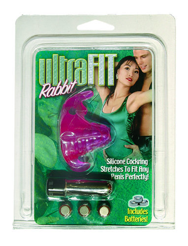 Ultrafit Rabbit Silicon Cockring m. Vibr