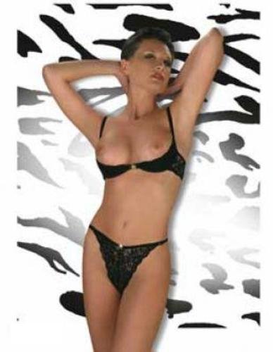 Set sutien si bikini negru S/M