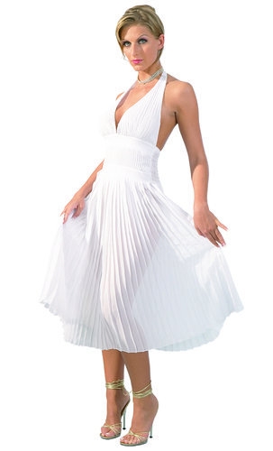Plissee-Kleid weiß Gr. S