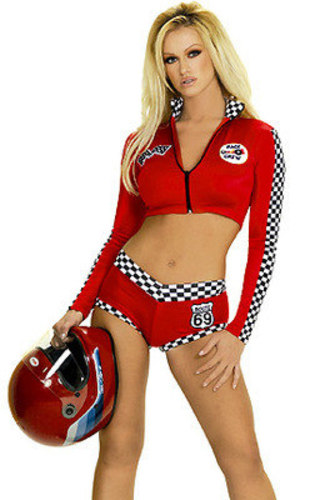 Sexy Biker Chick Fancy Dress Costume Clubwear